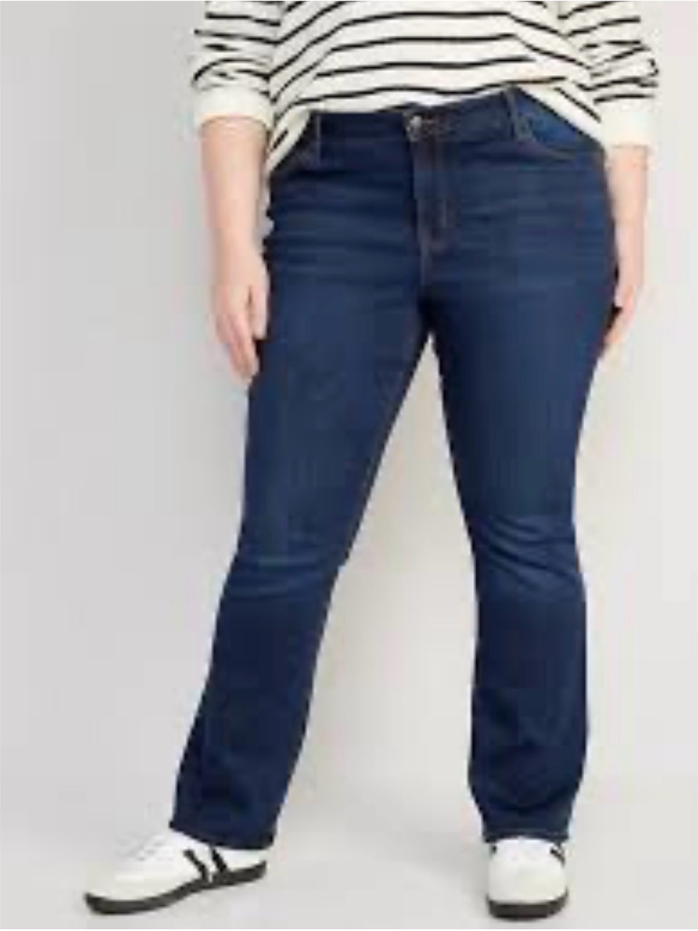 Old Navy Mid Rise Kicker Boot-Cut Jeans Blue Plus Size 30 NWT